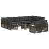 vidaXL Gartensofa-set 13 stk. Grau und Dunkelgrau 100 x 55 x 73 cm