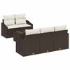 vidaXL Sofa Set 6 stk. Braun und Creme 55 x 55 x 37 cm