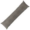 vidaXL Kissen mit Kissen HEERLEN Hellgrau 40 x 145 cm Samt