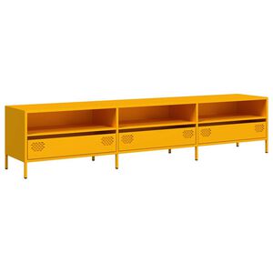 vidaXL TV-Schrank Senfgelb 202x39x43,5 cm Kaltgewalzter Stahl