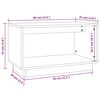 vidaXL TV-Schrank Schwarz 60x35x35 cm Massivholz Kiefer