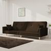 vidaXL Schlafsofa 2-Sitzer mit 2 Kissen Dunkelbraun Stoff