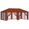 vidaXL Pavillon Dach mit Seitenw&auml;nden Terrakotta 600,5 x 300,5 cm