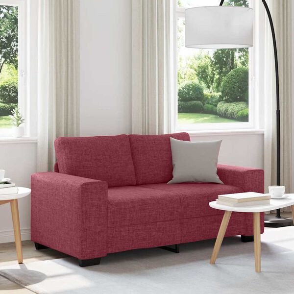 vidaXL 2-Sitzer-Sofa Weinrot 160x77x82 cm Stoff