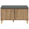 vidaXL Flurbank mit Kissen mit Speicher Artisan-Eiche 80 x 38 x 46 cm