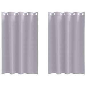 vidaXL Verdunkelungs-Vorh&auml;nge mit Ringen 2 pcs Metallic Grau