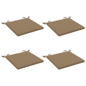 vidaXL 4-teilige Sitzkissen SOEST 4 stk. 100 % Polyester Taupe