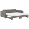 vidaXL Tagesbett Ausziehbar mit Matratzen Taupe 80x200 cm Stoff