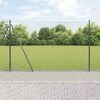 vidaXL Zaunpfosten Grau 25 x 1,5 m (13 mm Maschenweite) Stahl