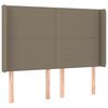 vidaXL Boxspringbett mit Matratze & LED Taupe 140x200 cm Stoff