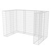 vidaXL Gabionen-M&uuml;lltonnenverkleidung f&uuml;r 2 Tonnen Stahl 180x100x120cm