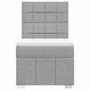 vidaXL Boxspringbett mit Matratze Hellgrau 90x190 cm Stoff