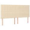 vidaXL Boxspringbett mit Matratze Creme 180x200 cm Stoff