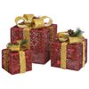 vidaXL Geschenkboxen Deko-Set 3 Stk. Rot Outdoor Indoor