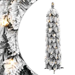 vidaXL K&uuml;nstlicher Weihnachtsbaum Beleuchtung & Schnee 30 LEDs 60 cm