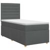 vidaXL Boxspringbett mit Matratze Dunkelgrau Einzeln Stoff