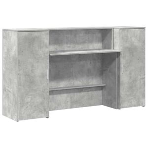vidaXL Empfangstheke Betongrau 180x50x103,5 cm Holzwerkstoff