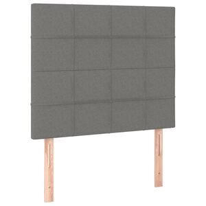 vidaXL Kopfteil Dunkelgrau 80 x 5 x 118/128 cm Stoff