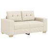 vidaXL Sofa 3 pcs Beige Leinenmischgewebe