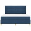 vidaXL Boxspringbett mit Matratze mit Kopfteil Blau 200 x 180 cm Stoff