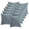 vidaXL Kissenbezug 12 pcs HEERLEN Himmelblau 40 x 40 cm Chenille-Stoff