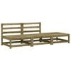 vidaXL Gartensofa ohne Armlehnen mit Hocker Kiefernholz Impr&auml;gniert
