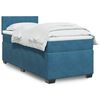 vidaXL Boxspringbett mit Matratze Dunkelblau 80x200 cm Samt