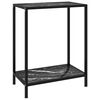 vidaXL Konsolentisch Schwarz 60x35x75 cm Hartglas