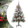 vidaXL K&uuml;nstlicher Weihnachtsbaum Gr&uuml;n und Wei&szlig; 150 cm