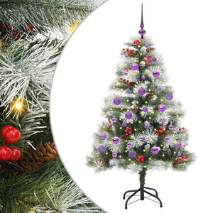 vidaXL K&uuml;nstlicher Weihnachtsbaum Gr&uuml;n und Wei&szlig; 150 cm