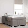 vidaXL Bettrahmen mit Matratze Taupe 120 x 200 cm Stoff