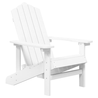 vidaXL Adirondack-Gartenstühle mit Tisch HDPE Weiß