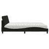 vidaXL Bett mit Matratze "Hanko" Schwarz 200x200 cm Stoff