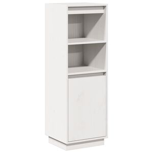 vidaXL Highboard Wei&szlig; 37x34x110 cm Massivholz Kiefer