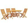 vidaXL Garten Essgruppe 5 pcs Braun Massivholz Akazie