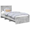 vidaXL Bettrahmen Betongrau 100 x 200 cm Holzwerkstoff