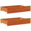 vidaXL Bettschubladen 2 Stk. Wachsbraun 80x55x17 cm Massivholz Kiefer