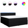 vidaXL Boxspringbett mit Matratze Schwarz 180x200 cm Stoff