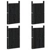 vidaXL Outdoor-K&uuml;chenschr&auml;nke 3 Stk. Schwarz Massivholz Kiefer