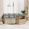 vidaXL Garten-Sofa-Set mit Kissen 5 pcs Beige und Hellgrau