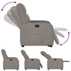 vidaXL Relaxsessel mit Aufstehhilfe Taupe Stoff