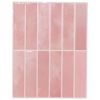 vidaXL Rechteckige Fliese 10 pcs Rosa 29 x 23 x 0,08 cm