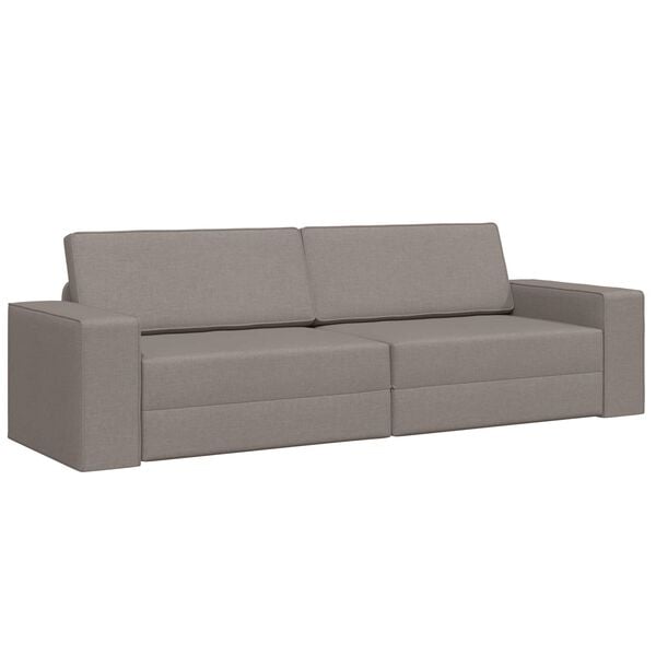 vidaXL Schlafsofa 200cm Taupe Stoff