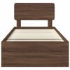 vidaXL Bettrahmen Braun Eichen-Optik 100 x 200 cm Massives Kiefernholz