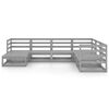 vidaXL 7-tlg. Garten-Lounge-Set Grau Kiefer Massivholz