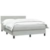 vidaXL Boxspringbett mit Matratze Hellgrau 140x210 cm Samt
