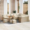 vidaXL Garten-Sofa-Set 12 pcs Beige Poly-Rattan