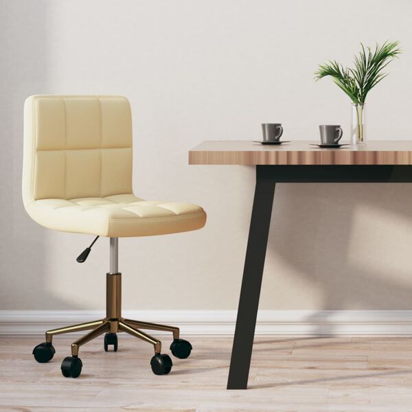 vidaXL Esszimmerstuhl Drehbar Creme Samt