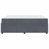 vidaXL Bettrahmen mit Matratze Dunkelgrau 160 x 200 cm Stoff