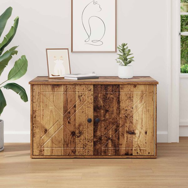 vidaXL Katzenhaus Altholz 85 x 55 x 50 cm Holzwerkstoff